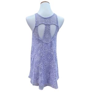 FREE PEOPLE Dress Purple Lace Mini Sleeveless XS
